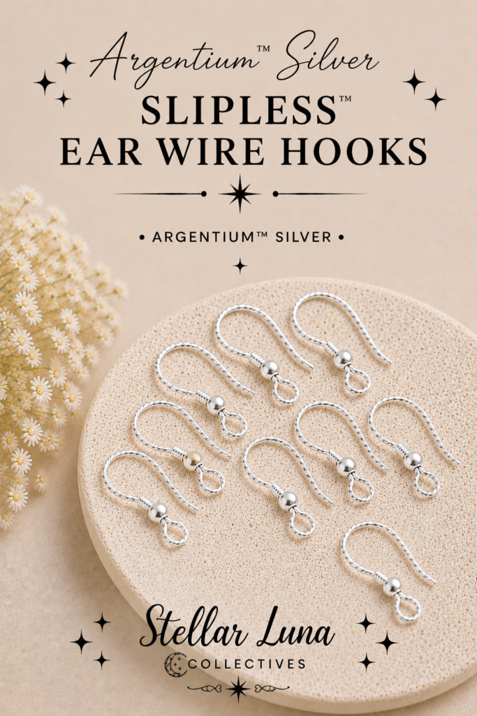 Argentium™ Silver Slipless™ Ear Wire Hooks Argentium™ Silver Slipless™ Ear Wire Hooks